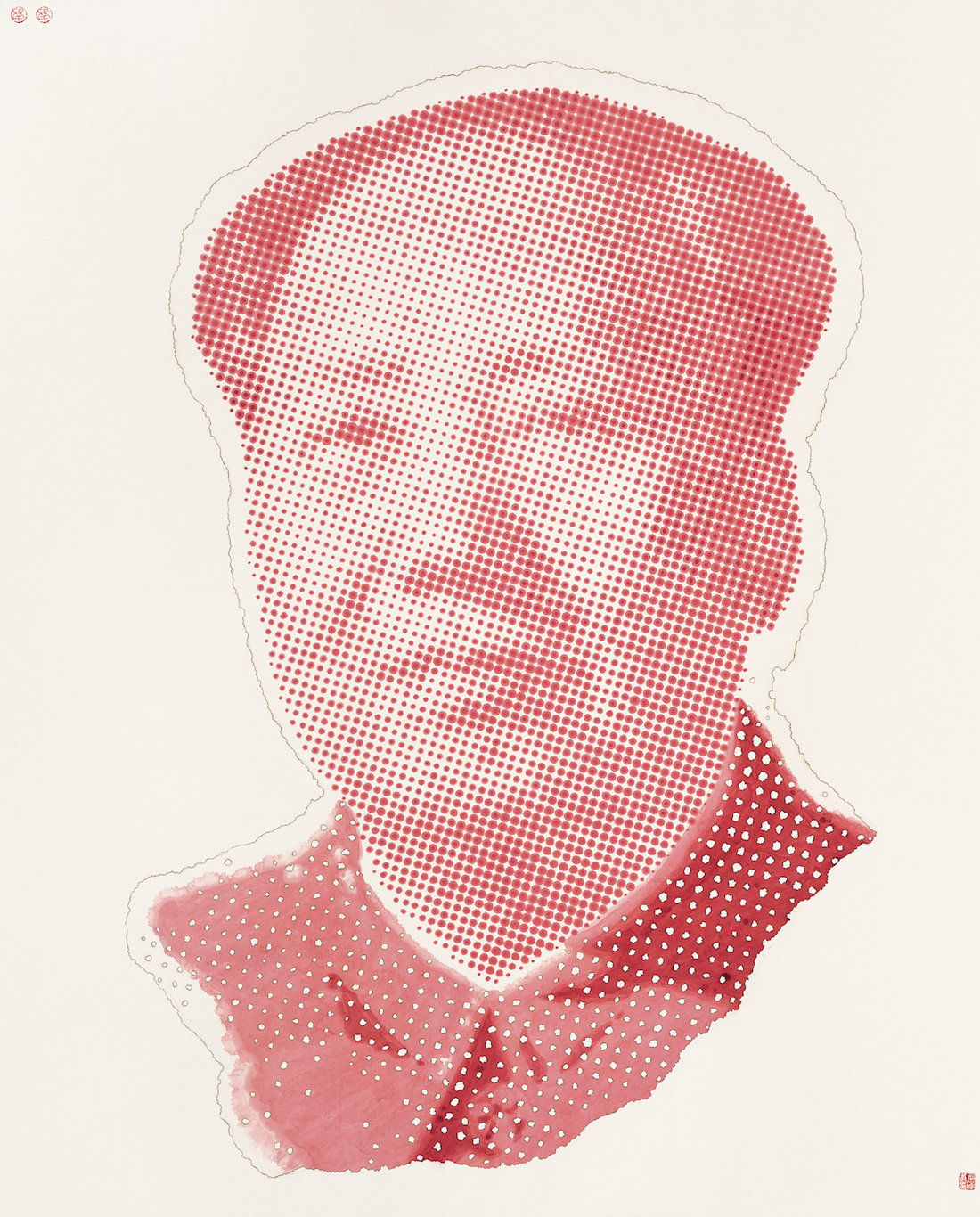 Red Portrait of Chairman Mao